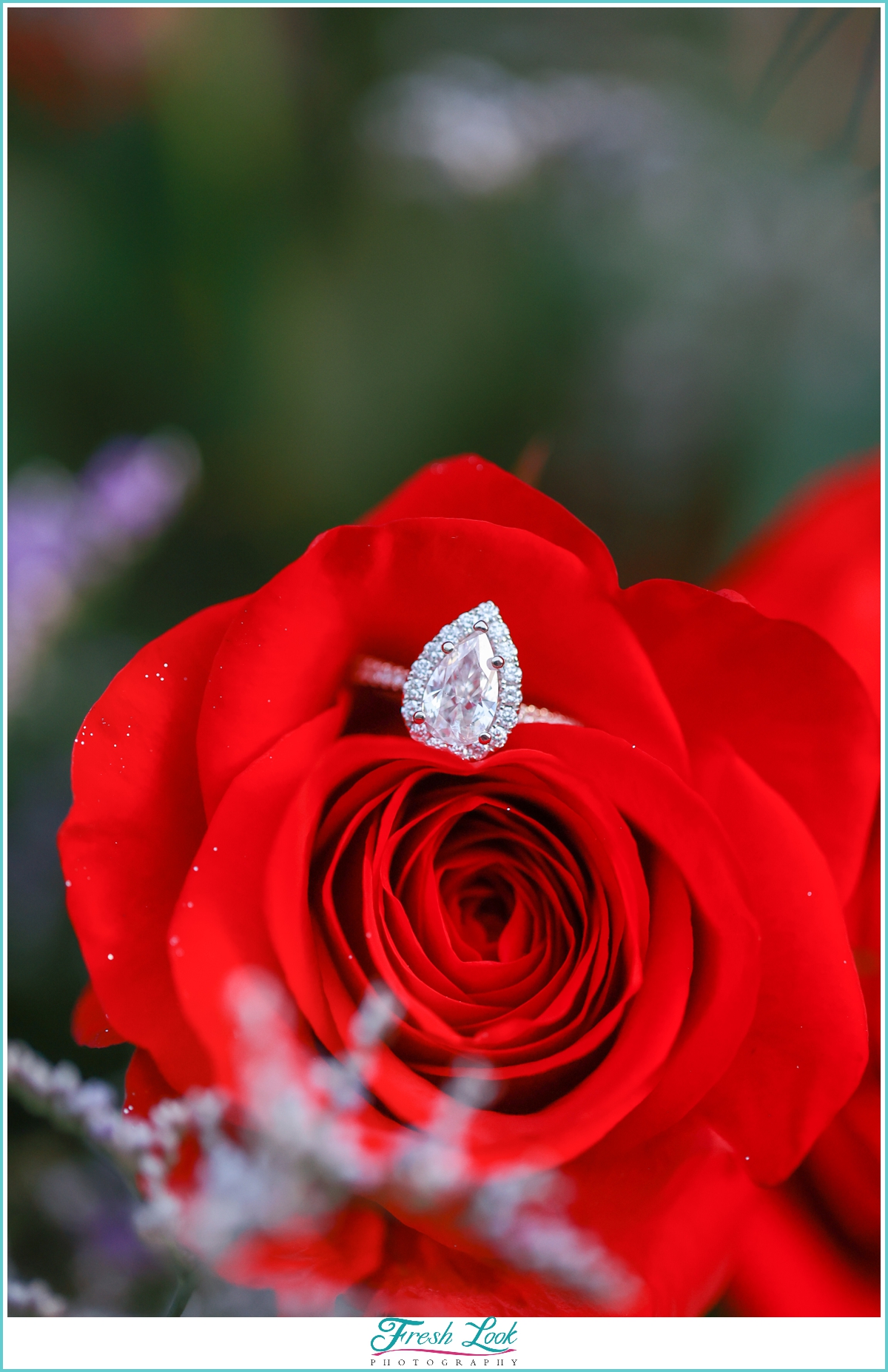 pear diamond engagement ring details