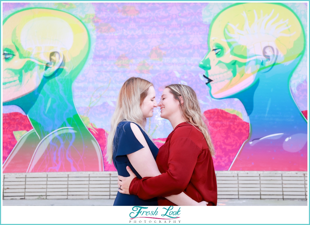 romantic lesbian engagement photos