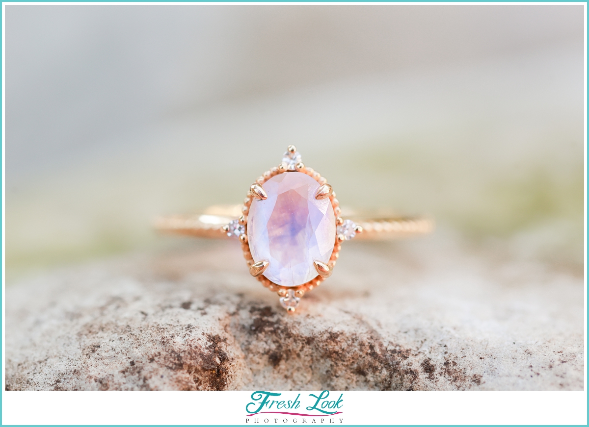 moonstone engagement ring