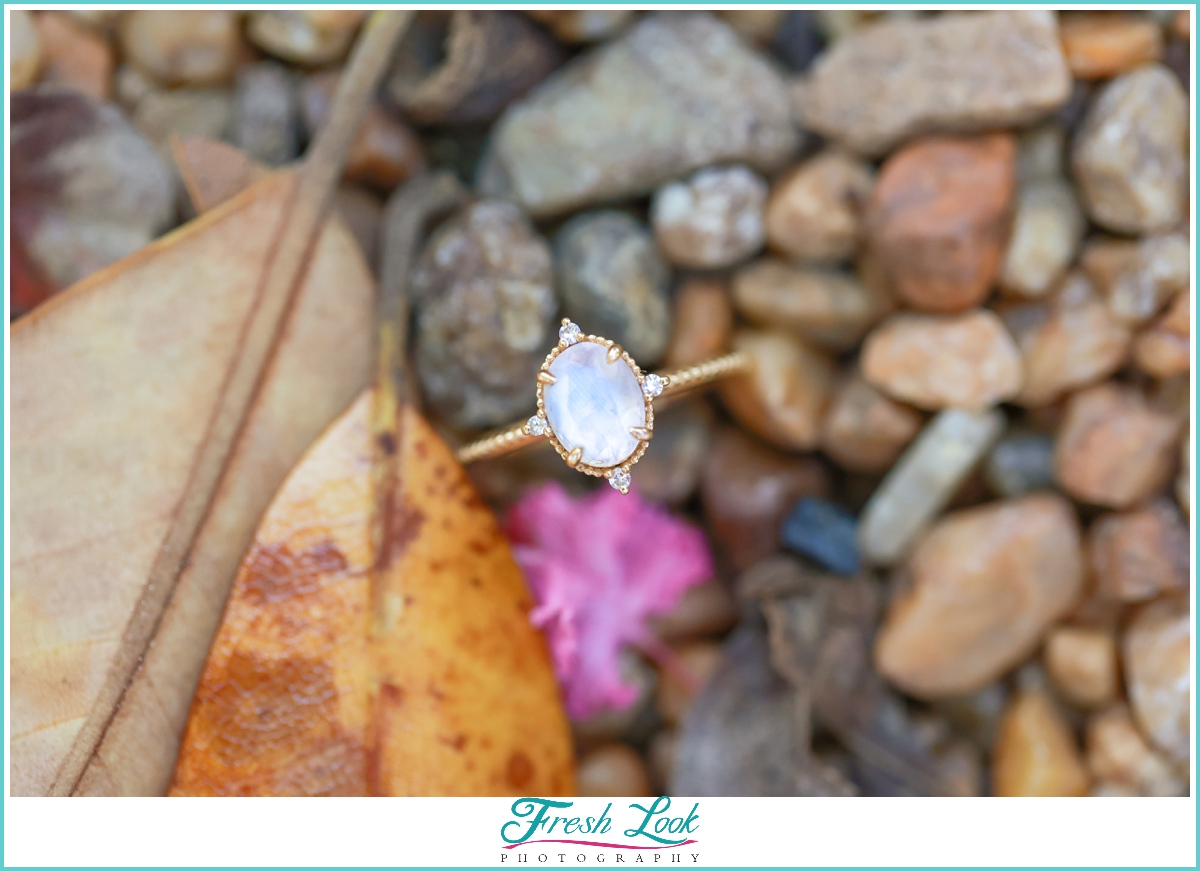 engagement ring detail photo