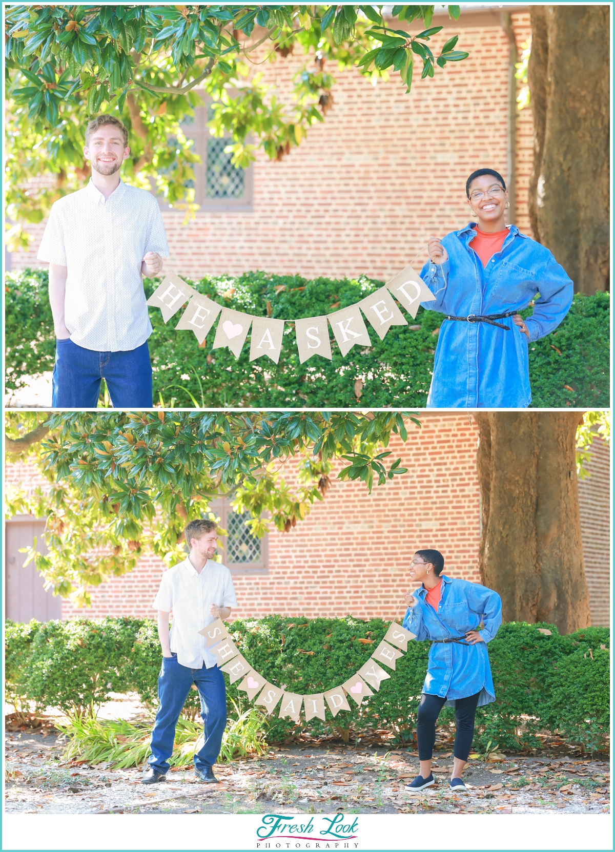 He asked and she said yes banners