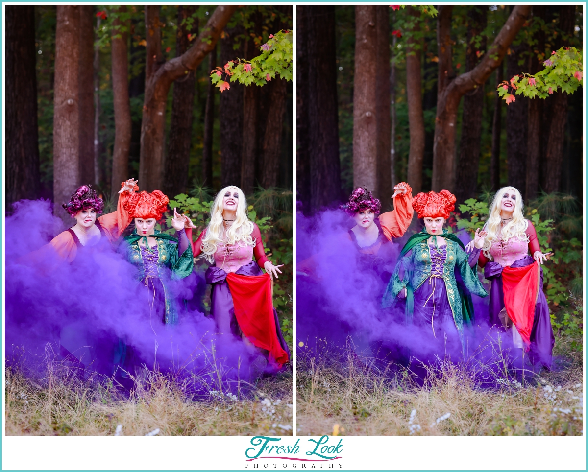 Purple Smoke Bomb photoshoot