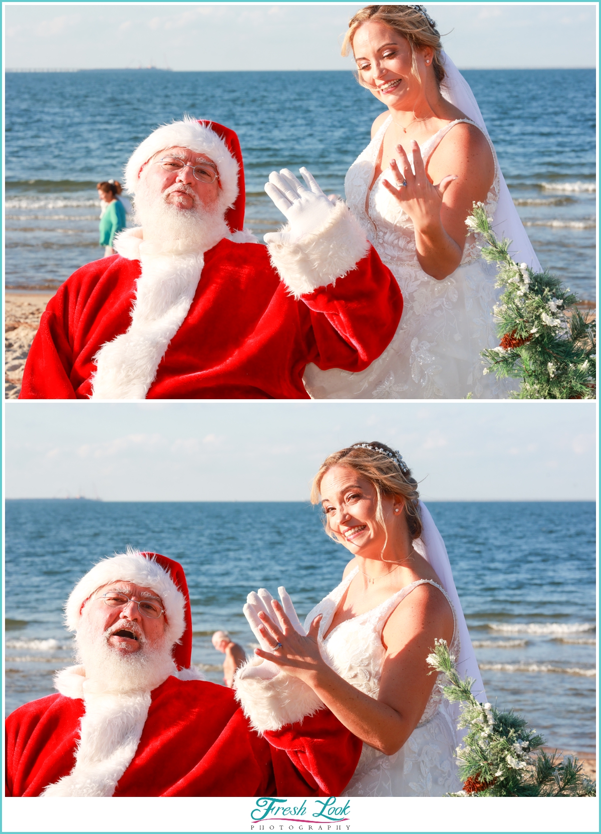 bride with Santa