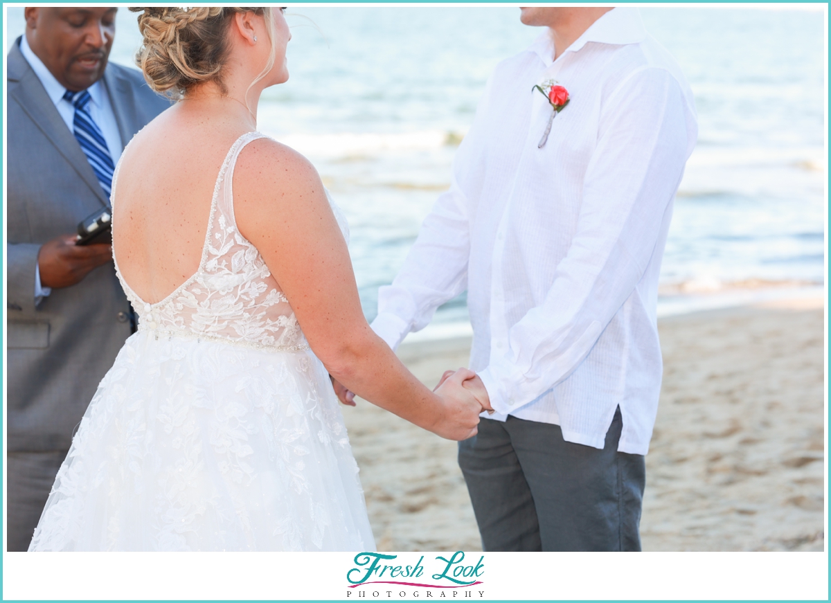 winter beach elopement