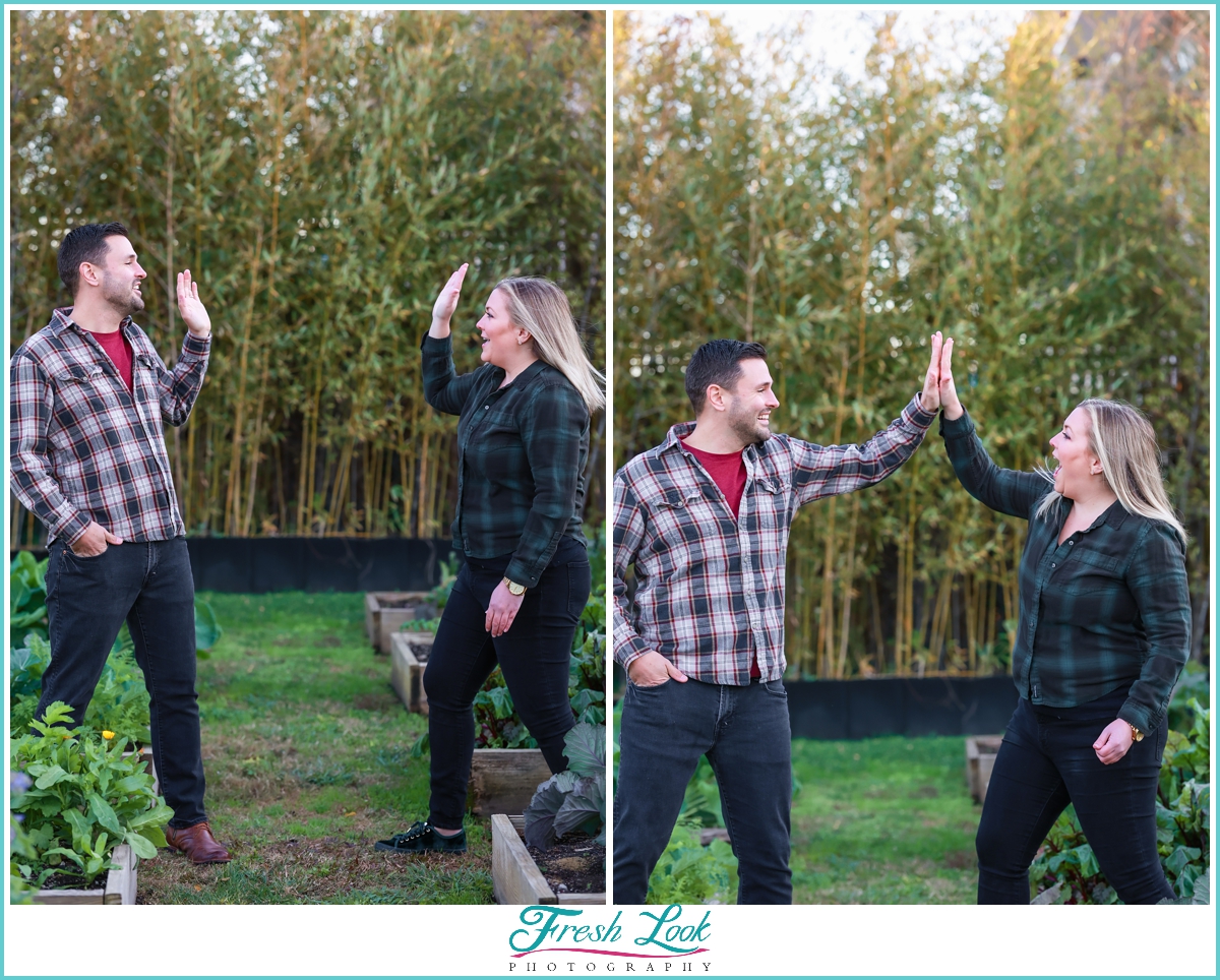 high five fun photoshoot idea