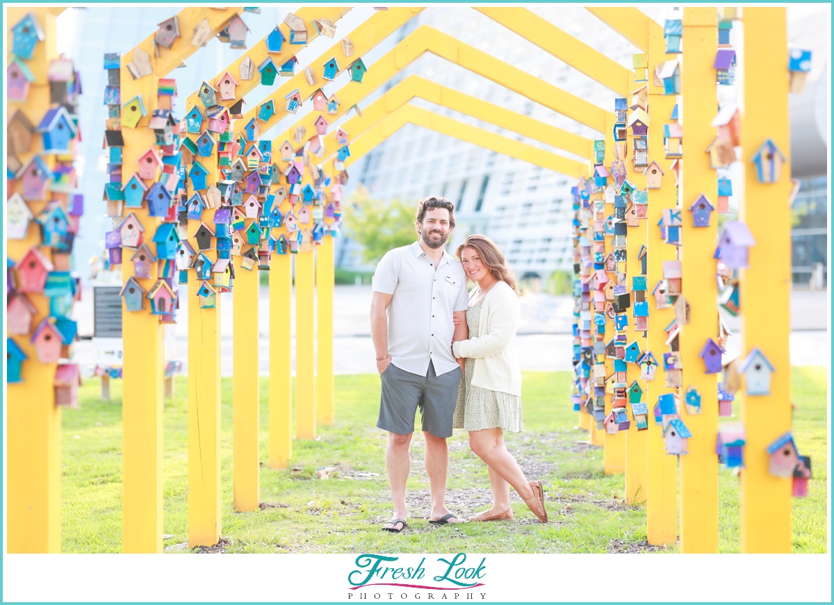 Romantic sunset engagement session