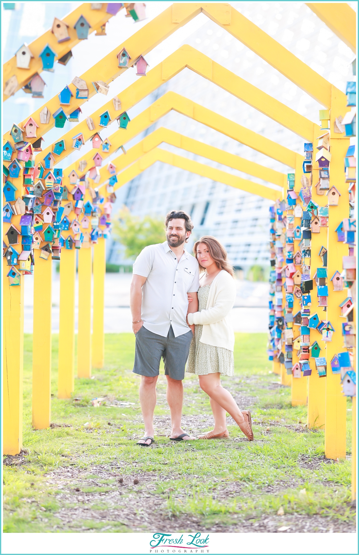 romantic ViBe District Virginia Beach engagement photos