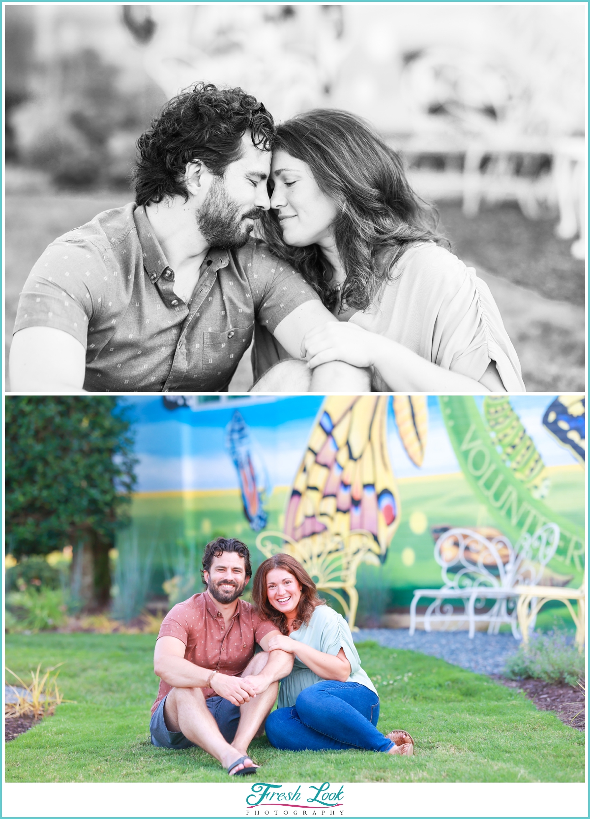 romantic nature engagement session