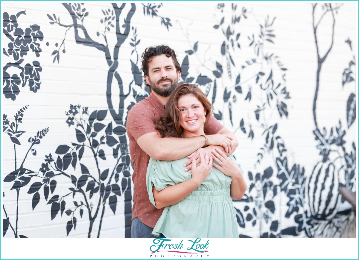 snuggling up in Virginia Beach engagement session