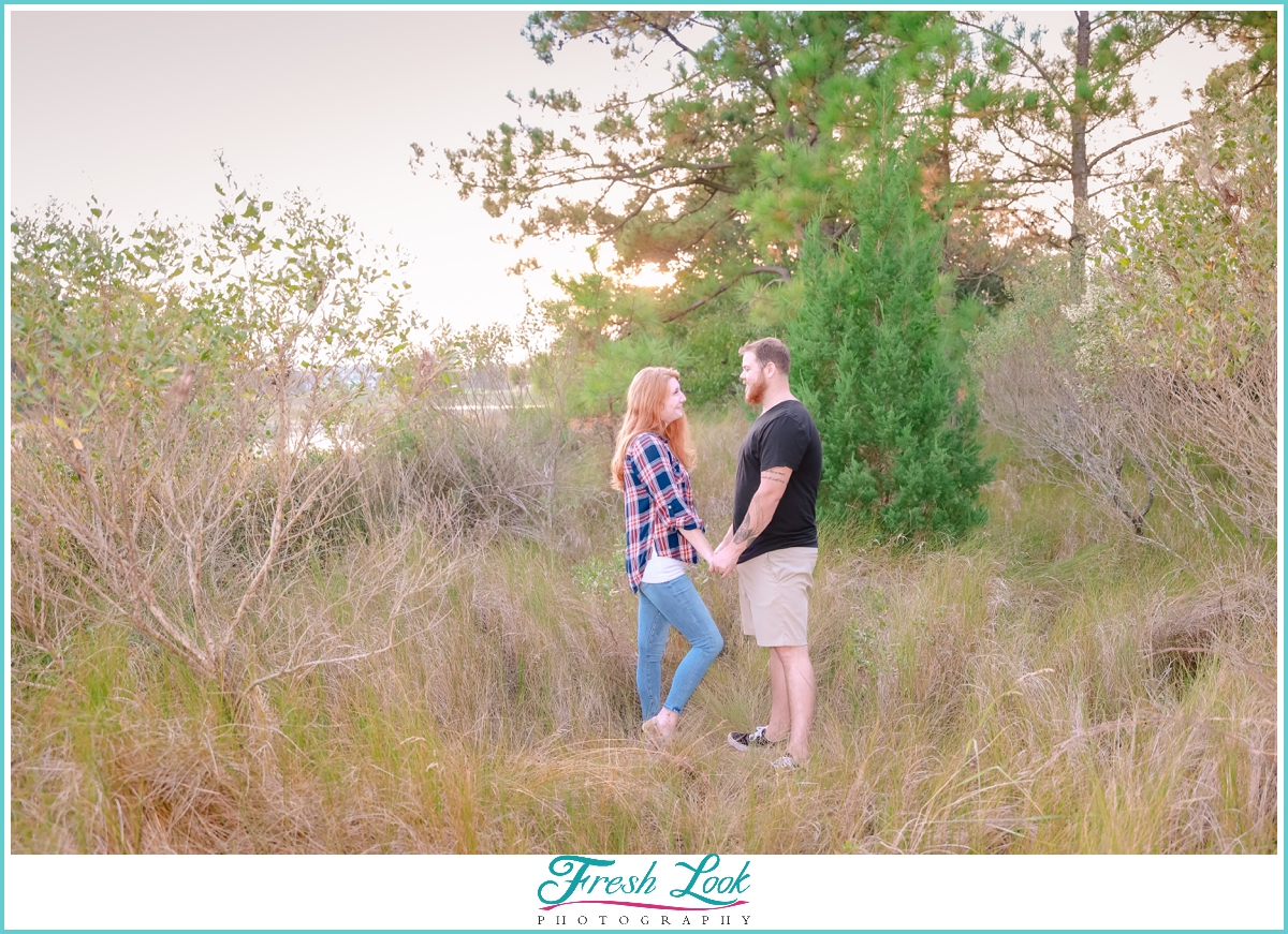 romantic photoshoot on the water