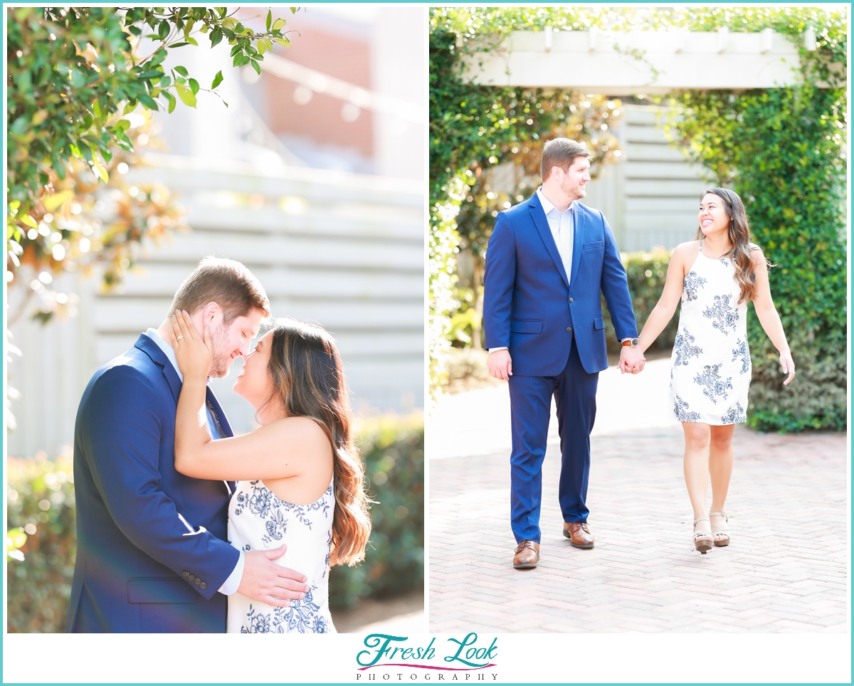 garden engagement photography