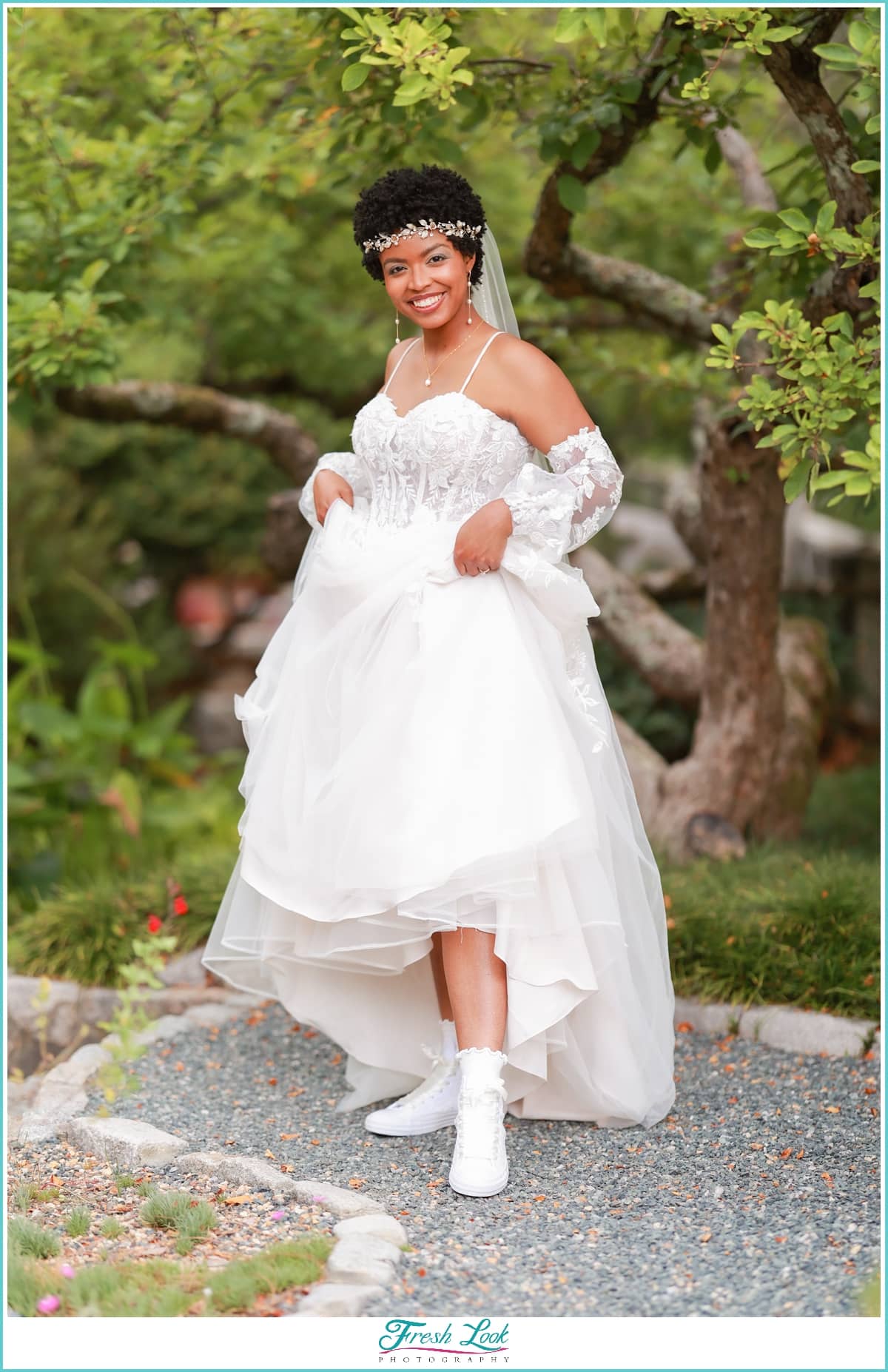 Bride Wearing Fun Footwear