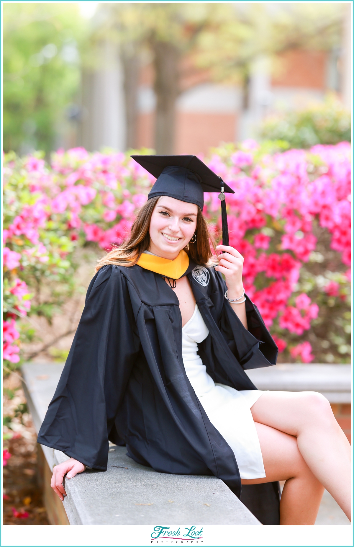 cap and gown photoshoot