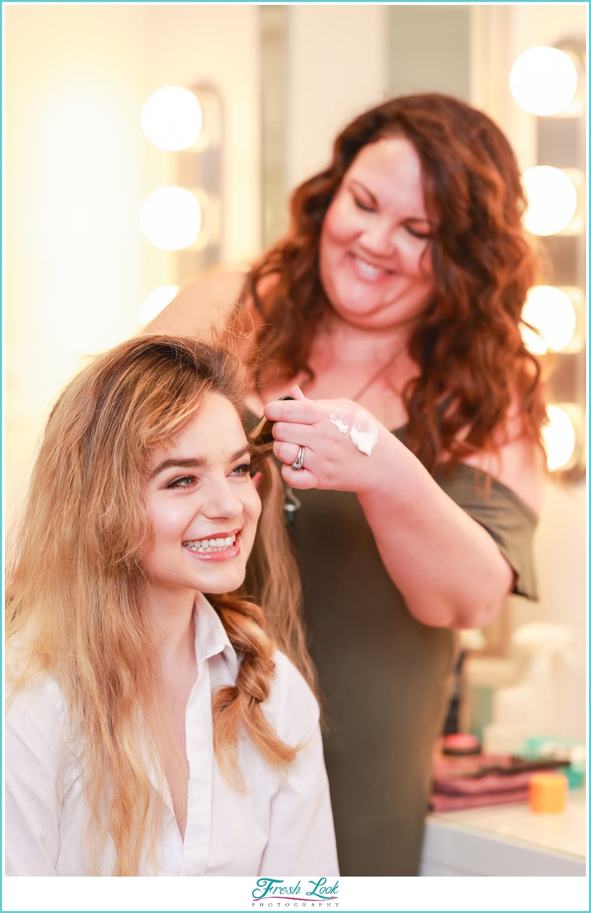 bride getting ready for the wedding