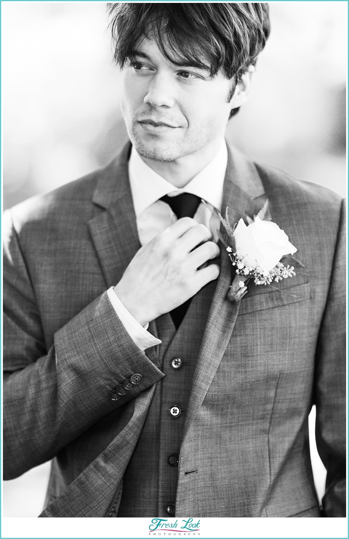 dapper groom portrait 