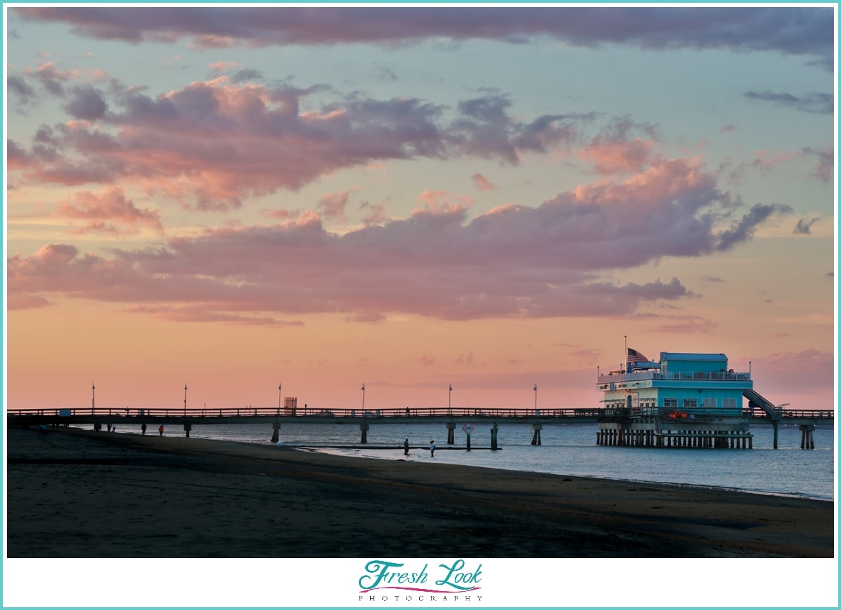 Ocean View Norfolk sunset on the beach