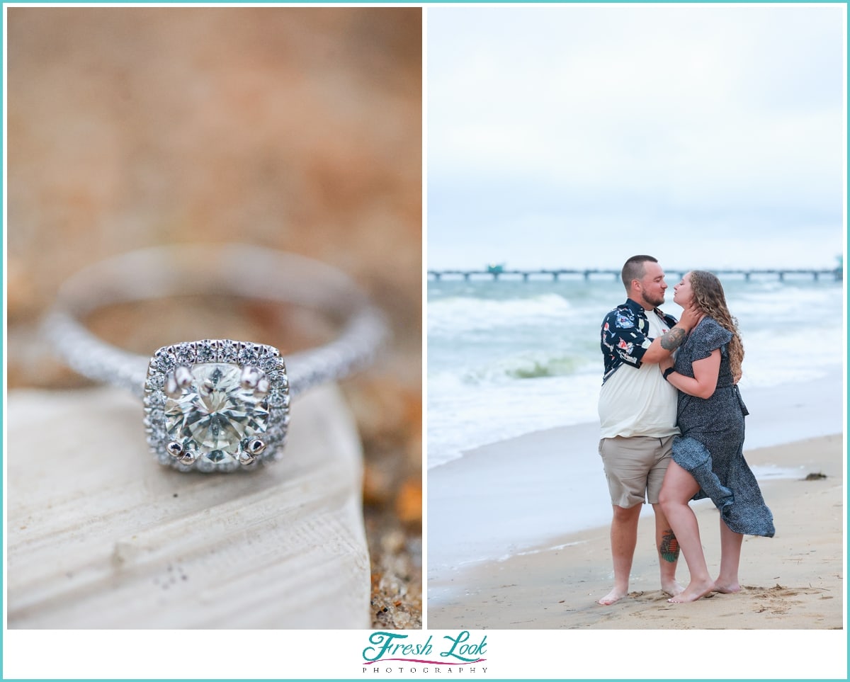 Virginia Beach oceanfront engagement session