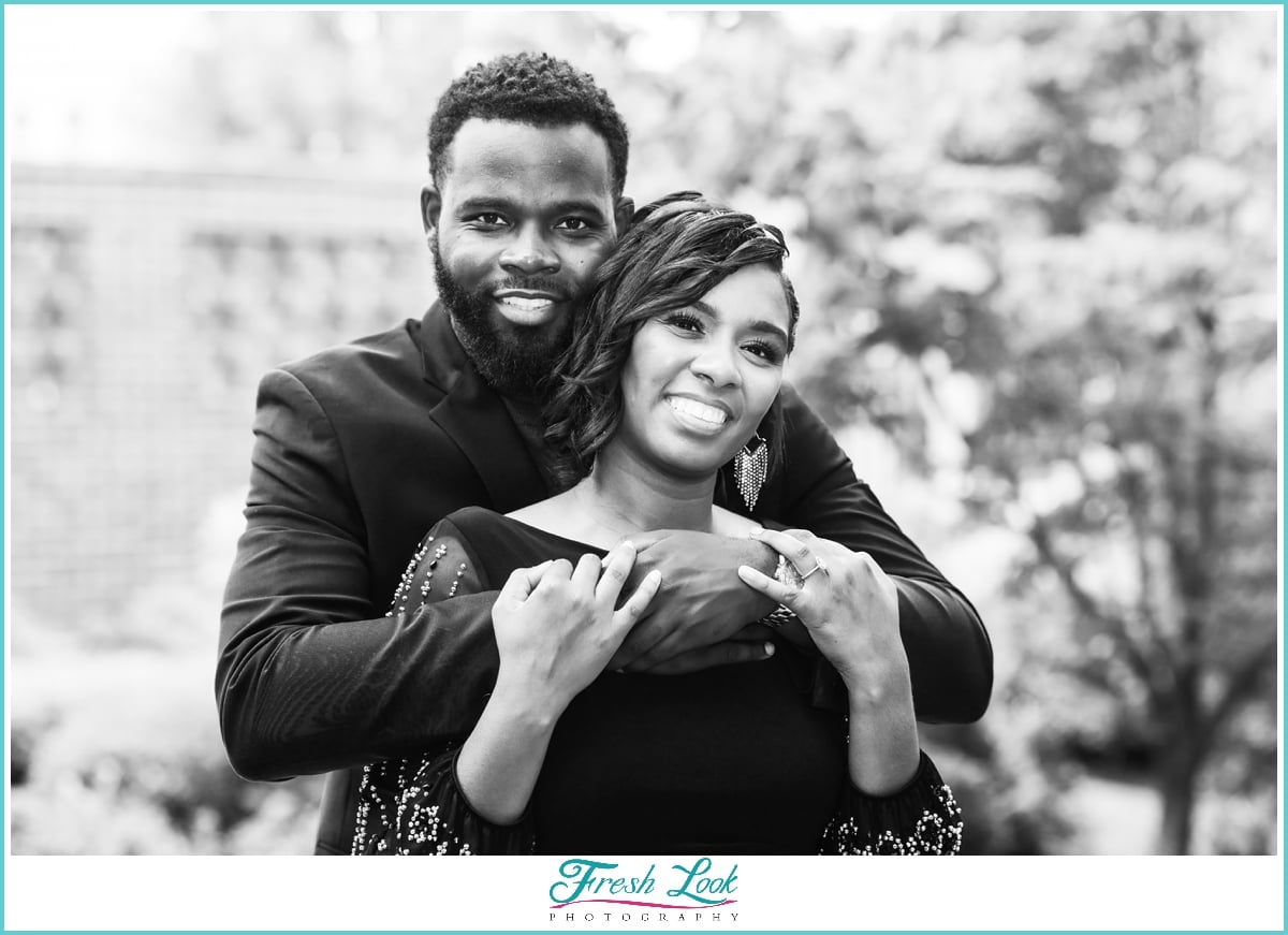 Romantic engagement session portraits