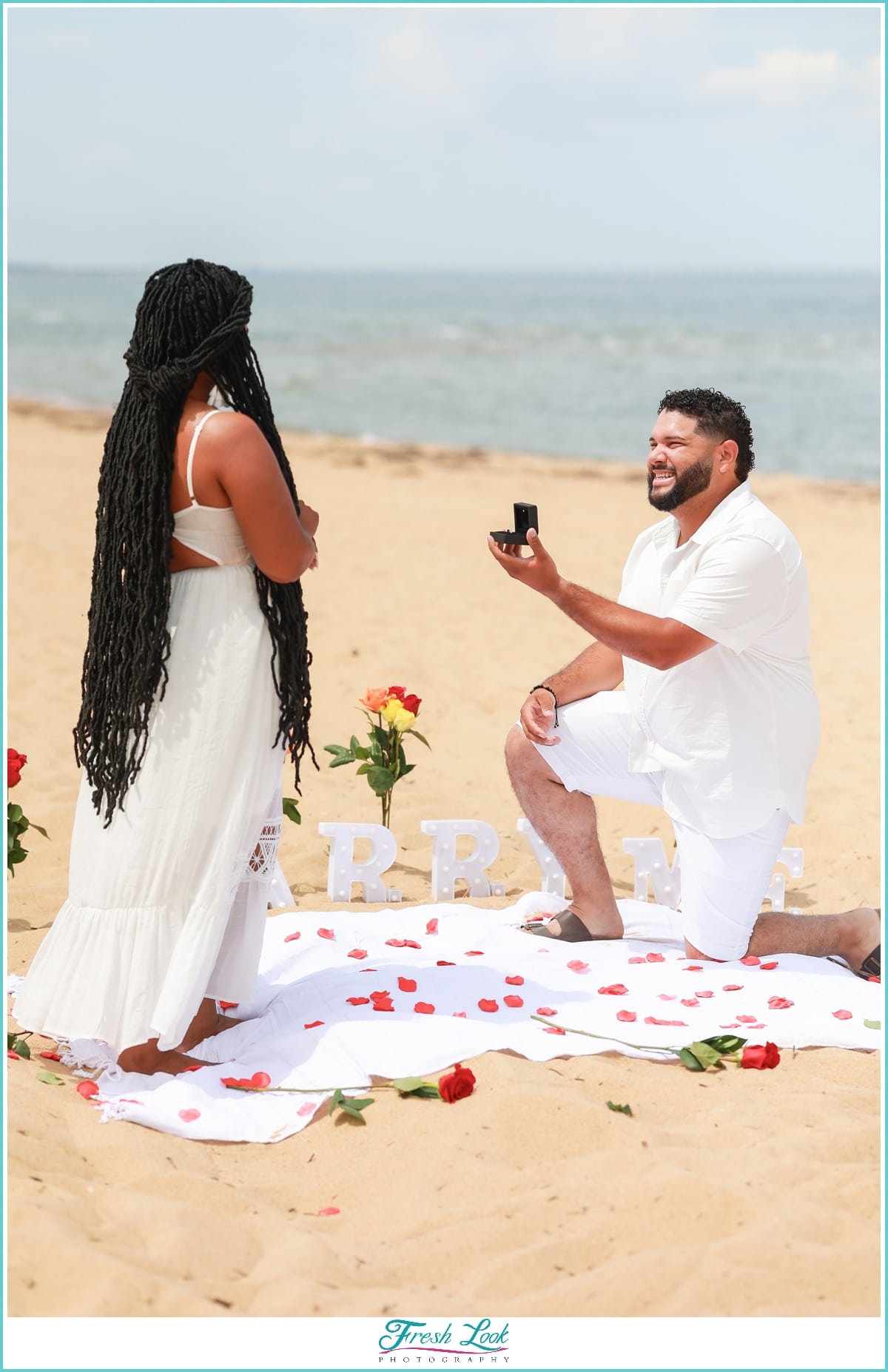 surprise beach proposal