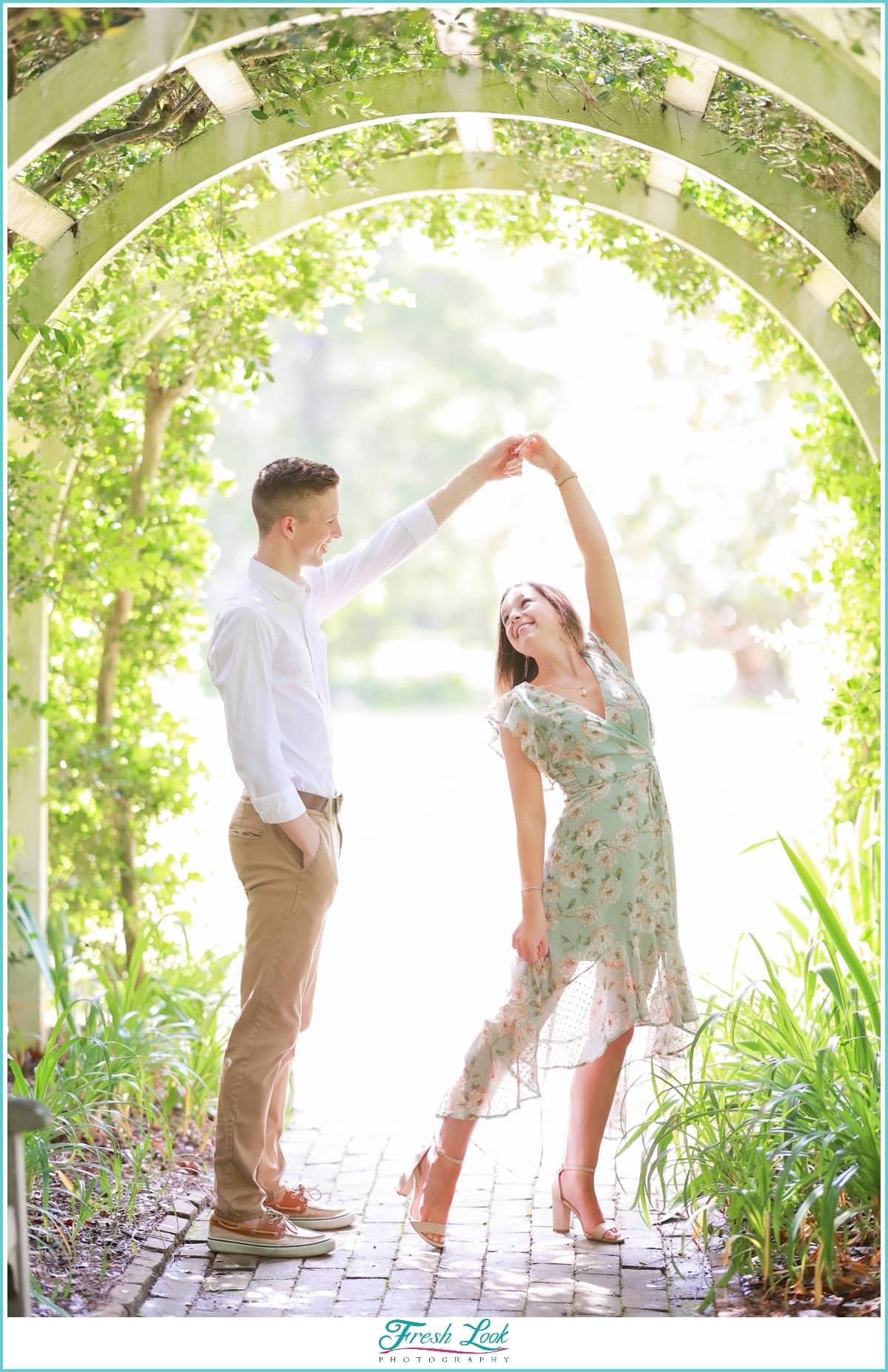 Dancing at the engagement session