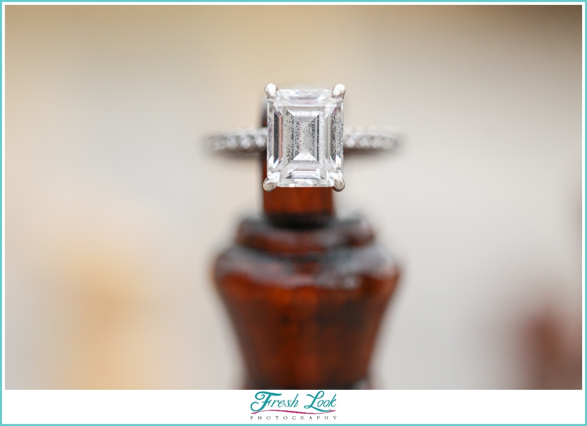 Emerald Cut Diamond Engagement Ring 