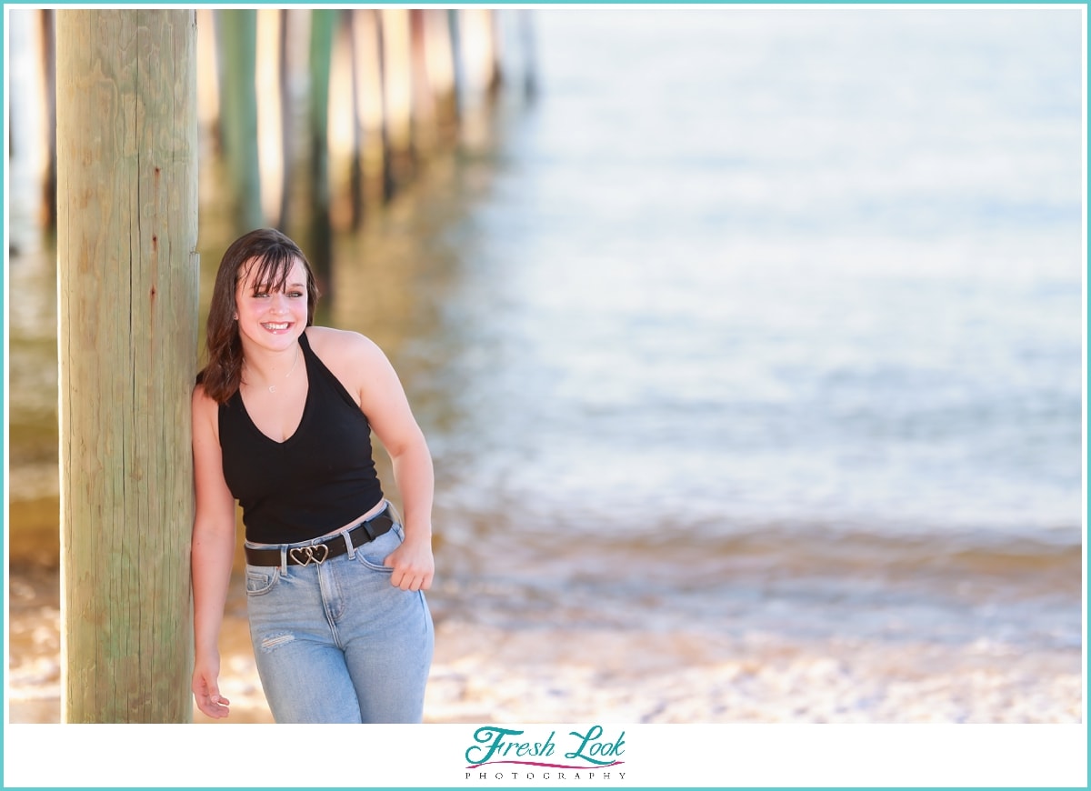 Beach Pier Senior Photoshoot