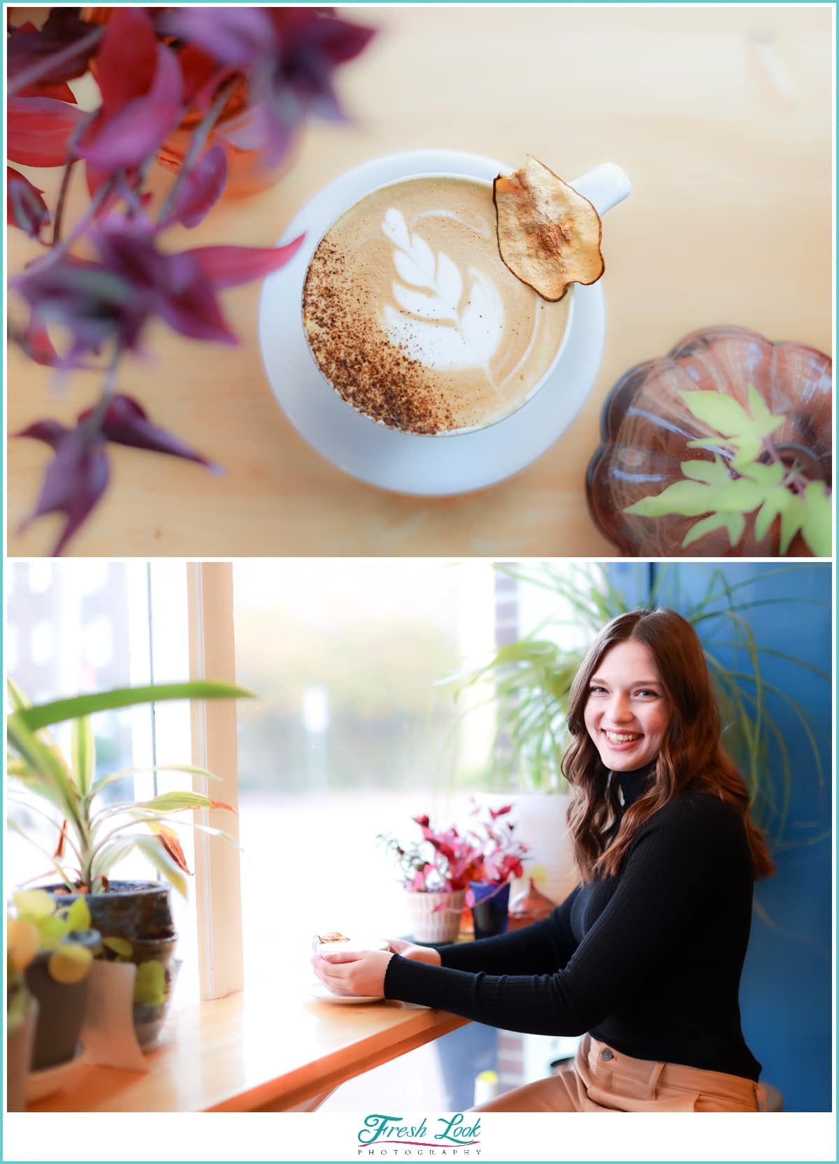 Senior Photos in Coffee Shop