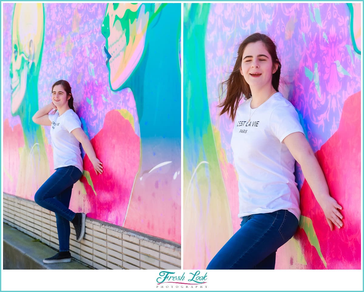 Norfolk Neon District Senior Photoshoot