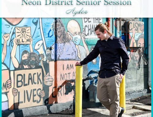 Neon District Senior Photography | Ayden