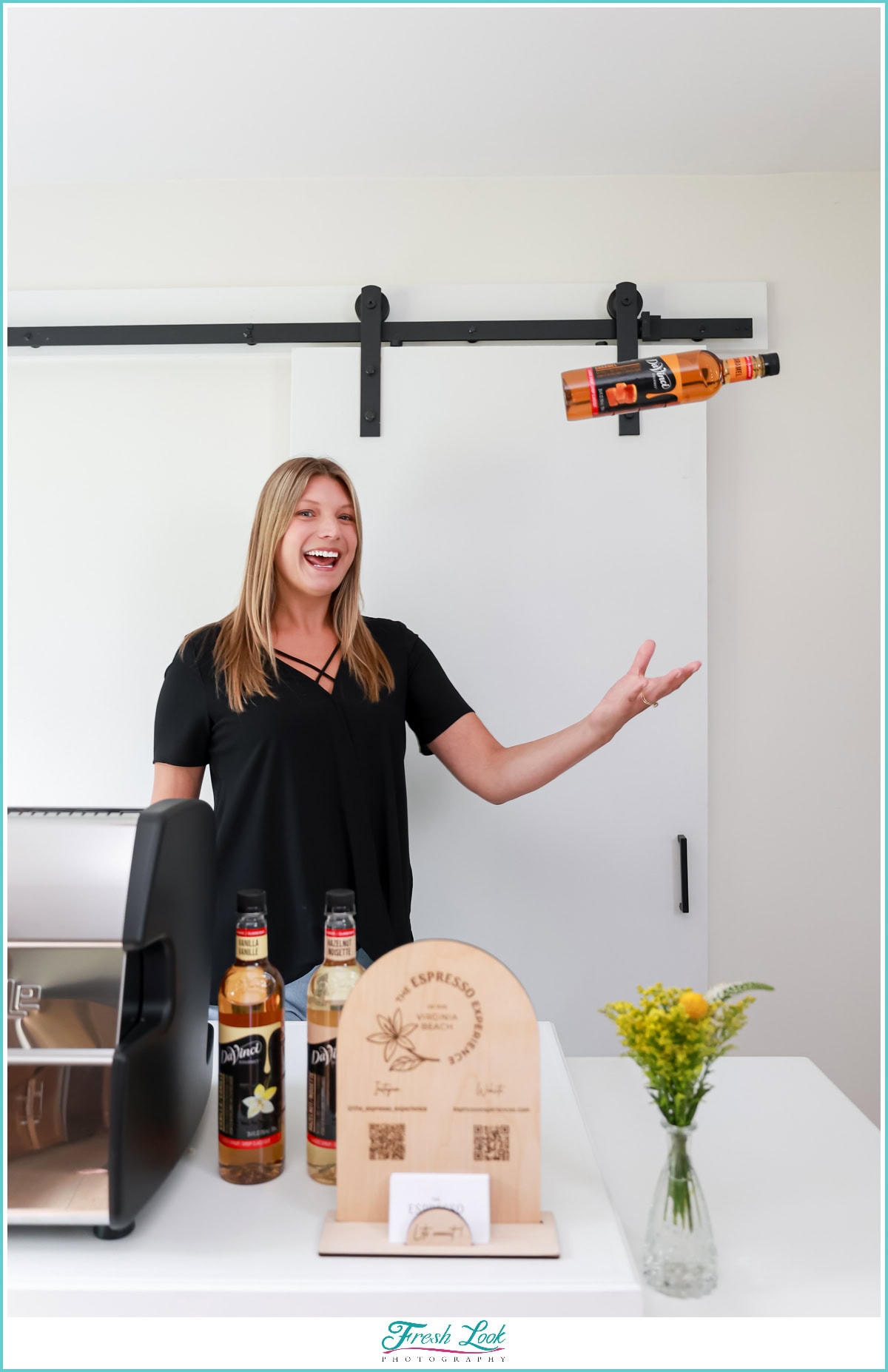 Fresh Look Photography_Mobile Coffee Bar Branding Session_0008 Barista Coffee tricks