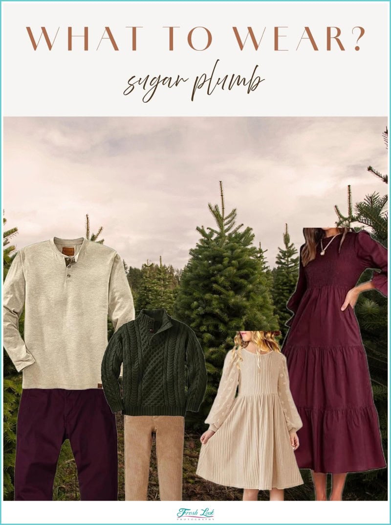 Christmas tree farm family photo outfits