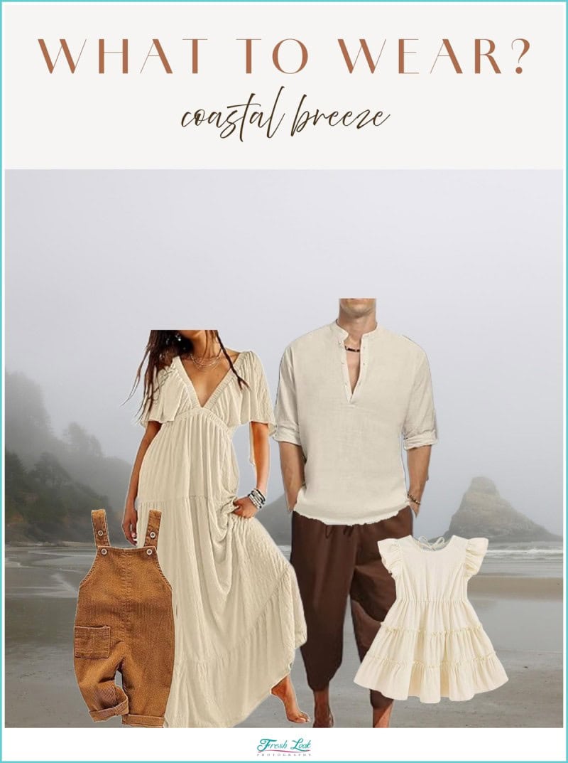 neutral beach family photo outfit inspiration
